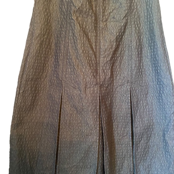 W by Worrh Navy Blue Textured Short Sleeve Zipper Front Dress - Picture 3 of 13